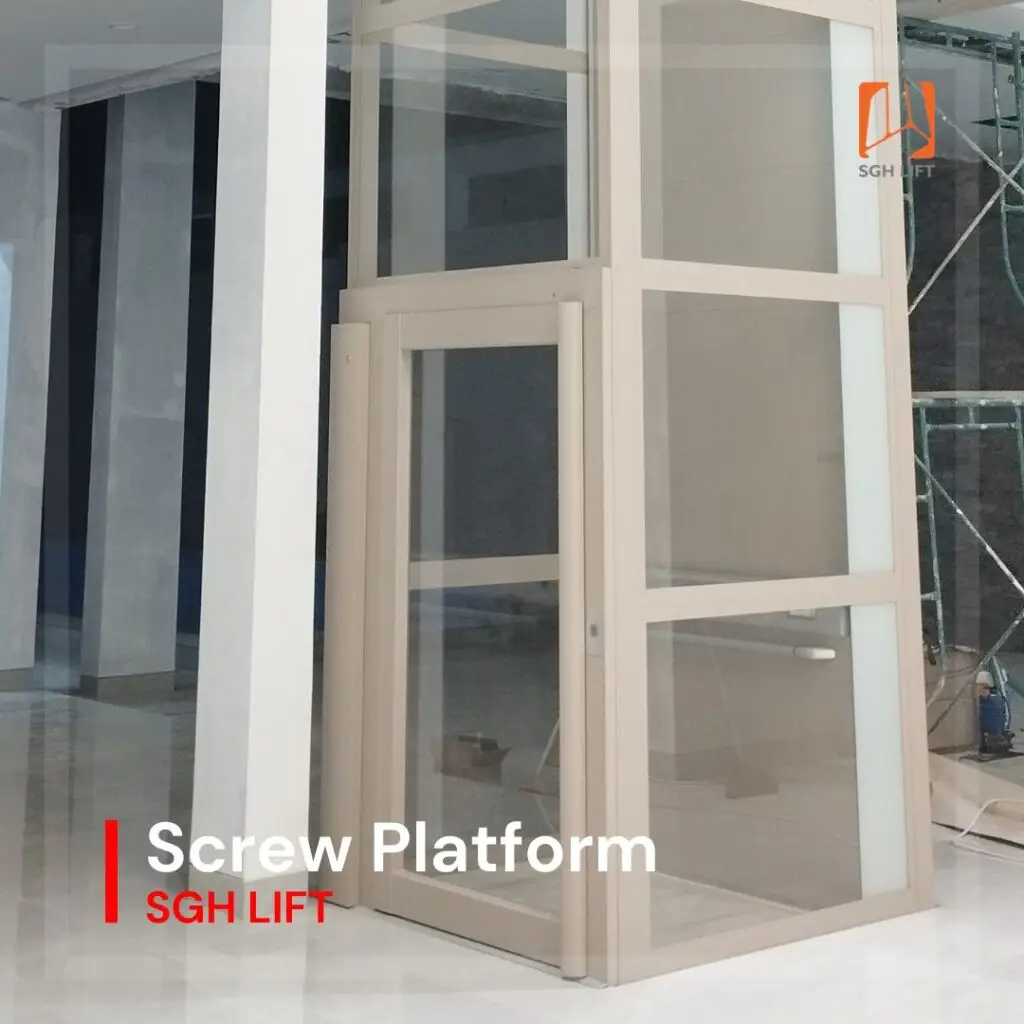 Screw Driven Platform 2 Our Screw Elevator are designed to solve the needs of vertical mobility and to remove architectural barriers in all environments, both private and public. Dubai UAE