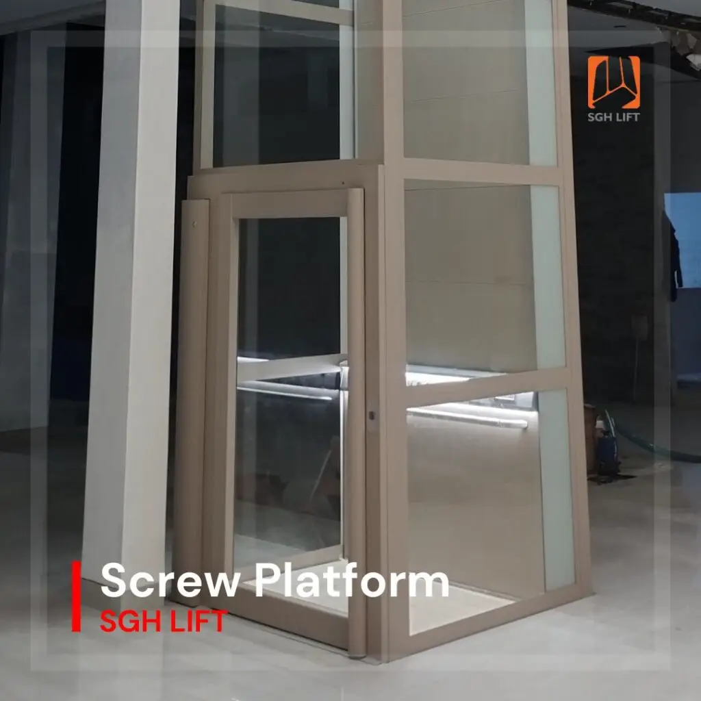Screw Platform Lift 1 Our Screw Elevator are designed to solve the needs of vertical mobility and to remove architectural barriers in all environments, both private and public. Dubai UAE