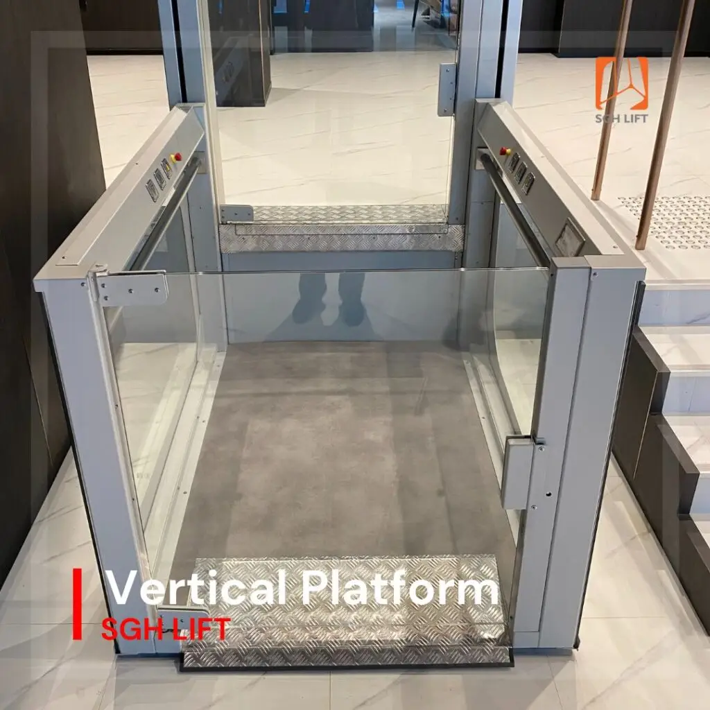 Vertical Platform Lift can be installed in a short time: less than one day! The main components are pre-assembled supplied to simplify and speed up the installation process. Dubai UAE